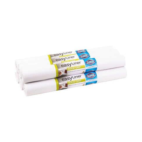 Duck Solid Grip Easyliner Non Adhesive Shelf Liner With Clorox, 6 Pk, 20 X  6' White : Target