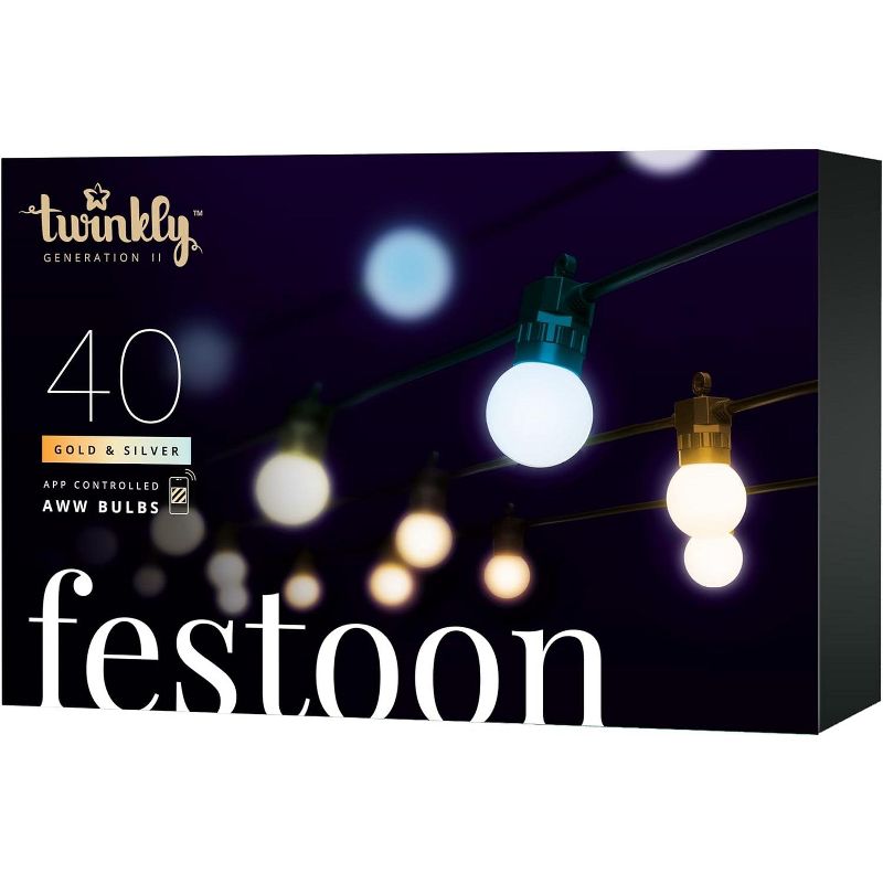 Twinkly Festoon  App-Controlled LED Bulb Lights String Indoor and Outdoor Smart Lighting Decoration, 1 of 9