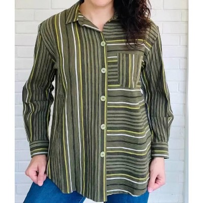 Women's Change Your Stripes friend Pocket Shirt - habitat
