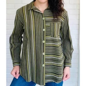 Women's Change Your Stripes friend Pocket Shirt - habitat - 1 of 2