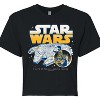 Women's - Star Wars - Han Chewy Mil Falc Cropped Graphic T-Shirt - 2 of 4