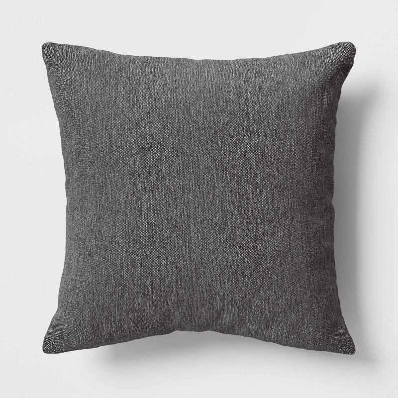18"x18" Solid Woven Square Outdoor Throw Pillow - Threshold™, 1 of 6