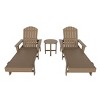 WestinTrends Dylan 3 Piece Adirondack Poly Reclining Chaise Lounge With Arms - 2 of 4