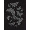 Butterfly Flight Crew Neck Short Sleeve Black Heather Women's Night Shirt - 2 of 2