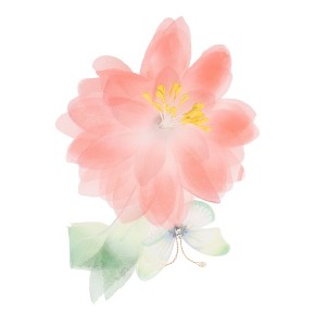 Unique Bargains Flowers Pattern Hair Clip 4.92"x3.54" Orange-pink 1 Pc - 1 of 4