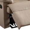 Lyngins Modern Plush Fabric Recliner Chair with Adjustable Back & Footrest,Armchair Accent Chair for Living Room,Bedroom - 3 of 4