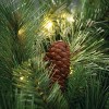 Sullivans Artificial 9' LED Mixed Pine Christmas Garland with Pinecones, Green, Indoor Christmas Decor - 2 of 4