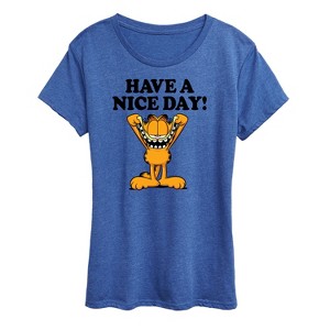 Women's - Garfield - Have A Nice Day Short Sleeve Graphic T-Shirt - 1 of 4