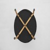 FURNIinspire Ottomans and Benches Round Storage Ottoman with Metal Base Elegant Simple Design for Contemporary Living, Black, 14.6"*13"*6.7" - 3 of 4