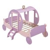 Lycvki Princess Carriage Twin Size Wood Platform Bed with Stair - 4 of 4