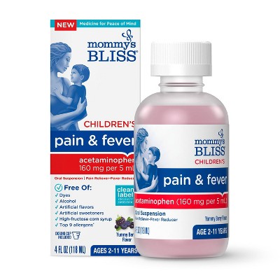 Mommy's Bliss Children's Pain & Fever Acetaminophen - 4 fl oz