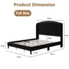 Bed Frame with Headboard – Upholstered Velvet Platform Bed, Rivet Button Tufted, Heavy Duty, No Box Spring - 2 of 4
