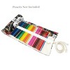 Wrapables Pencil Roll Organizer, Colored Pencil Wrap Pouch (72 slots), Skulls & Roses - 4 of 4