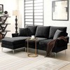 84" L Shaped Convertible Sectional Sofa, Modern 3 Seat Couch with 2 Pillows, Upholstered Sofa Chaise Lounge for Living Room Office Apartment - image 2 of 4