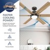 Hunter Gravity 60" Ceiling Fan, Matte Black Finish, 6 Blades, Integrated LED Light, Smart Home Compatible - 3 of 4