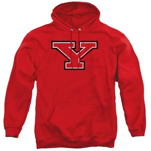 Youngstown State University Official Distressed Primary Adult Pull-Over Hoodie, Red - 1 of 4