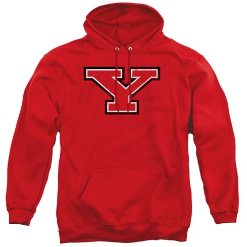 Youngstown State University Official Distressed Primary Adult Pull-Over Hoodie, Red - image 1 of 4