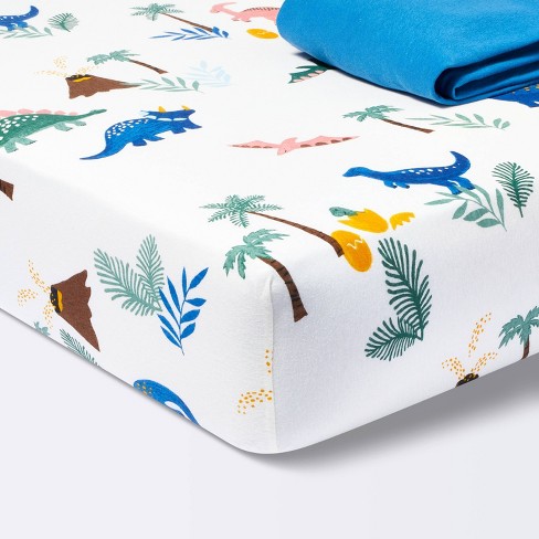 Dinosaur fitted crib sheet hot sale