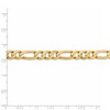 Black Bow Jewelry Men's 7.5mm 10k Yellow Gold Solid Concave Figaro Chain Bracelet - 4 of 4