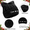 FAAYFIAN Sequin Cat Ear Knitted Beanie Hat for Kids Age 7-12 Winter Knit Skull Cap Winter Hat Outdoor Ear Warmer - 4 of 4