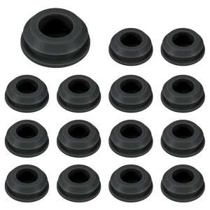 Unique Bargains Rubber Corrosion-Resistant Silicone Snap-in Locking Hole Plugs Black - 1 of 4