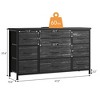 Wide Dresser with 10 Large Drawers for 55'' Long TV Stand with Power Outlet Entertainment Center - 3 of 4