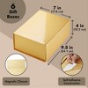 Stockroom Plus 6 Pack Magnetic Gift Boxes with Lids, 9.5x7x4 Inches for Birthday, Wedding, Groomsman and Bridesmaid Proposal Box, Gold - 4 of 4