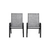 Ridstar 2 Piece Outdoor Patio Dining Chairs with Armrest High Backrest For Garden & Backyard-Grey - 2 of 4