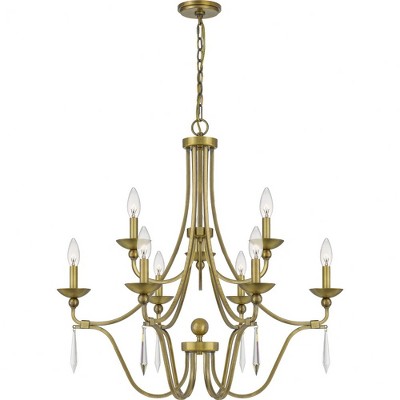 Quoizel Lighting Joules 9 - Light Chandelier in  Aged Brass