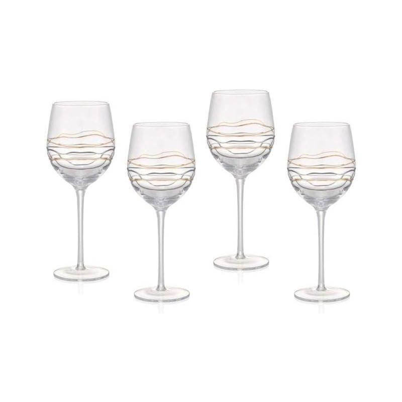 Artland Reflections Glass 17 Ounce Goblet, Set of 4, 1 of 2