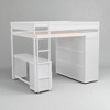 Full Size Loft Bed with Wardrobe, 2-Drawer Desk, Open Storage Cabinet, Pine Wood & MDF Frame - 4 of 4