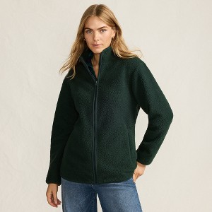 Lands' End Women's Cozy High Pile Full Zip Fleece Jacket - 1 of 4