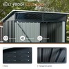 MOEPISY 5ft x 3ft Outdoor Metal Storage Shed Transparent Plate Black - 4 of 4