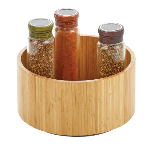 Mdesign Acacia Wood Lazy Susan 18 Turntable Spinner, Pantry Organizing,  Natural : Target