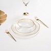 Classic Touch Set of 4 Clear Salad Plate with Gold Rim - 2 of 2