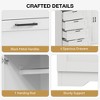 43.3'' H Armoire Wardrobe Closet with 4 Drawers and 2 Doors, Hanging Rod, Multifunctional Wooden Dresser, Bathroom Cabinet for Bedroom - 4 of 4