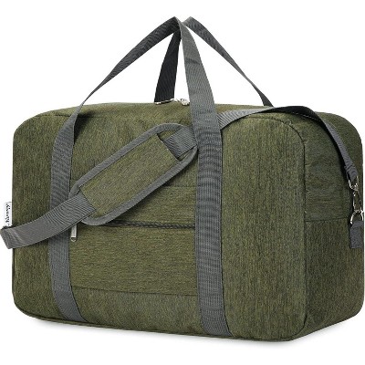 Luupatchy Foldable Carry-on Duffel - 40L Capacity with Adjustable Detachable Strap, 2-in-1 Handbag & Crossbody, Gym Bag for Women & Men