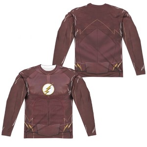 Men's Flash Season Four Uniform (Front Back Print) Long Sleeve Costume T-Shirt - 1 of 4