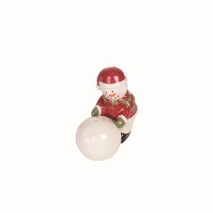 Transpac Christmas Snowman Dolomite Salt and Pepper Shakers Collectables Multicolor 3.75 in. Set of 2 - 1 of 3