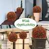 Artificial Topiary Flower Balls, Set of 2 Decorative Topiary Balls Hanging Grass Ball for Home Decor Indoor and Outdoor - 4 of 4