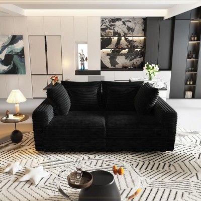 Accent Sofa Couch Modern Convertible Deep Seat Comfy Design for Living Room or Bedroom -3irtyhousy