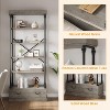 5-Tier Bookshelf, Tall Bookcase with 2 Storage Drawers, Adjustable Industrial Display Standing Shelf Units for Living Room, Bedroom, Home Office - 3 of 4