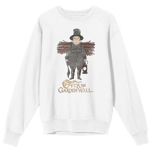 Over The Garden Wall The Woodsman Adult White Crew Neck Long Sleeve Sweatshirt - 1 of 3