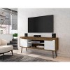 Sapphtopaz 63" Modern TV Stand for TVs Up to 60" with Open Shelf & Cabinet Console Table with Splayed Wood Legs TV Stand for Living Room - 2 of 4