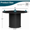 Hommpa 48" Round Dining Table - Sturdy Rubber Wood, Modern Farmhouse, Seats 4-6 - 2 of 4