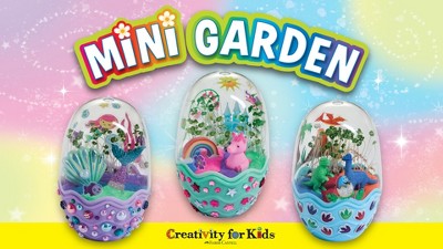 Mini Garden Unicorn Egg-Shaped Terrarium Kit with Chia Seeds