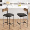 Kitchen Table Set Dining Table and Chairs for 2 with Storage Shelf and Upholstered Chairs, Bar Dining Table Set for Small Spaces Apartment - 3 of 4