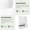 TIRAMISUBEST White Hall Tree with Shoe Cabinet & Bench - Modern Coat Rack with Storage, Cushion & Hooks for Entryway - 4 of 4