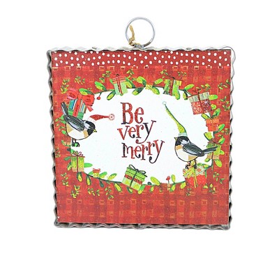 7.0 Inch Be Merry Chick-A-Dees Mini Three Lemons Box Signs