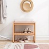 NicBex Storage Bench Solid Wood Shoe Rack with High Rebound Sponge Cushion for Bedroom and Entryway - 4 of 4